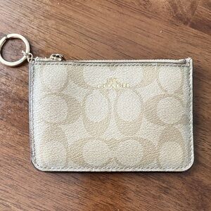 Coach Tan Monogram Key/coin/Pouch